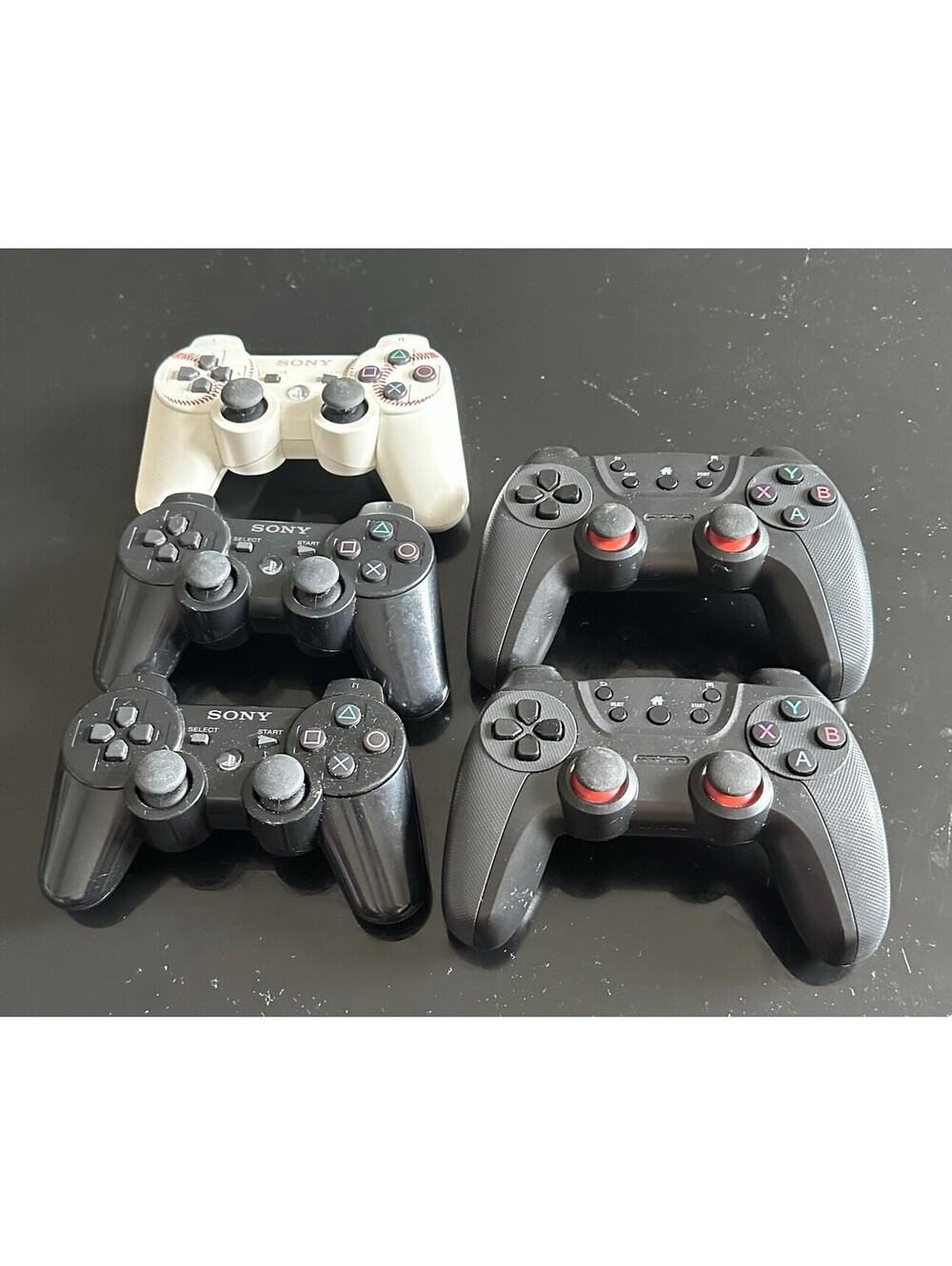 Sony PlayStation 3 Controllers Set Of 5 UNTESTED